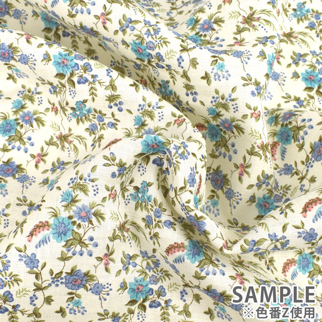 生地 LIBERTY-リバティ- フランダースリネン 2022SS Floribunda フロリバンダ（3637073） A.ピンク (L)760j