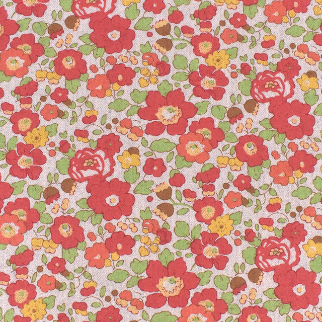 生地 LIBERTY FABRICS リバティ・ファブリックス エアリーコット 2022AW Betsy ベッツィ（3332019） J22Z.レッド 99Zz99j