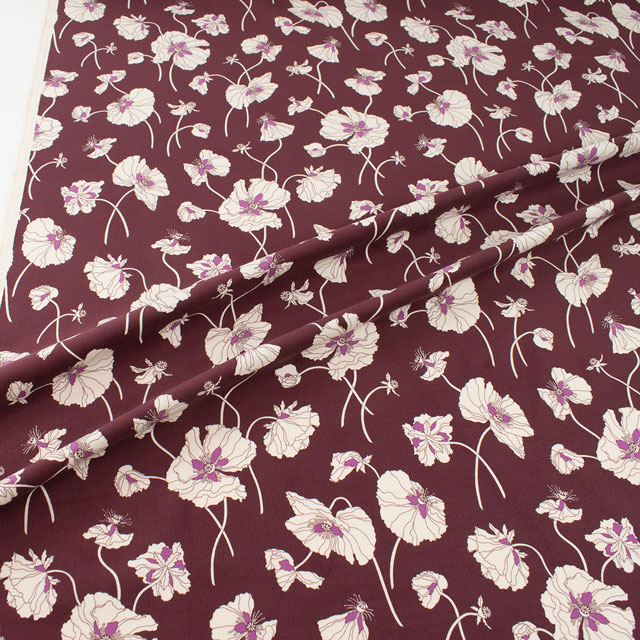 生地 LIBERTY FABRICS リバティ・ファブリックス コーデュロイ 2024AW Fragile Blooms フラジャイル・ブルームス(24-3634206S50) J24A.ボルドー 09Bi26j