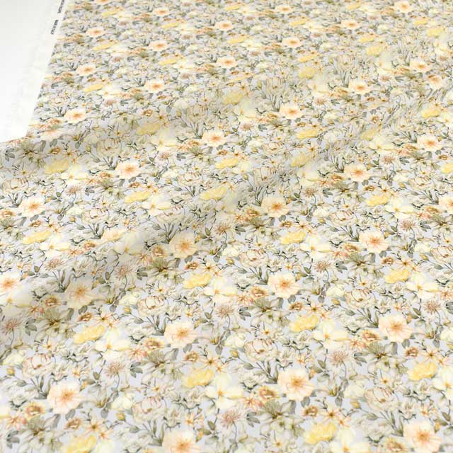 生地 LIBERTY FABRICS リバティ・ファブリックス タナローン 2025SS Botanical Escape Summer Garden サマー・ガーデン(25-363J7408) 25CU.イエロー 09Ac03j