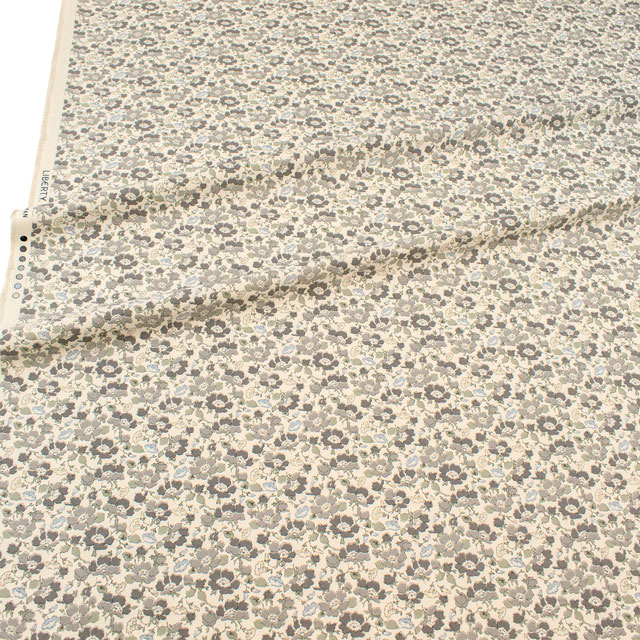 生地 LIBERTY FABRICS リバティ・ファブリックス ネル・フランネル 2025AW Mrs. Stoneley ミセス・ストーンリー(25-3635123) J25D.グレー 09Bi26j