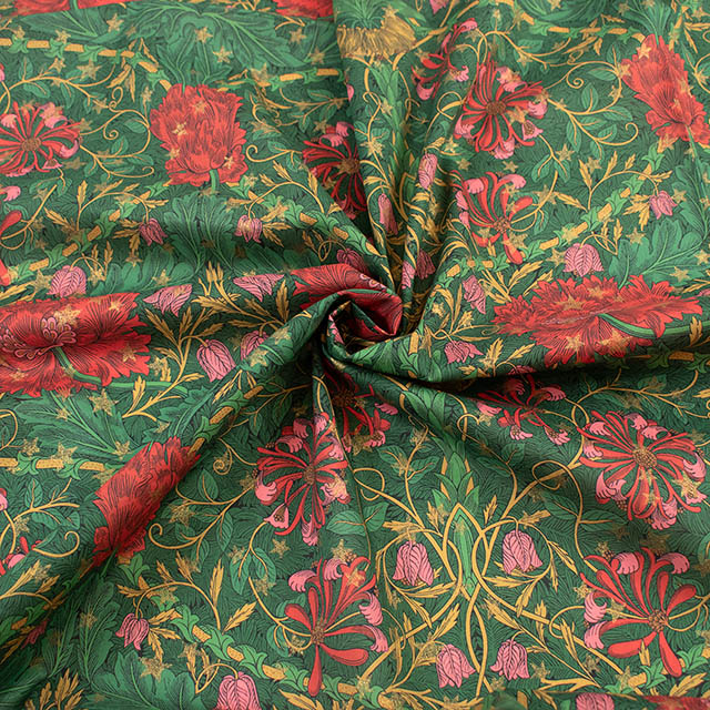 生地 LIBERTY FABRICS リバティ・ファブリックス タナローン 2025AW Festive Collection March Sparkle マーチ・スパークル(363G74312) A.グリーン 09Ac04j