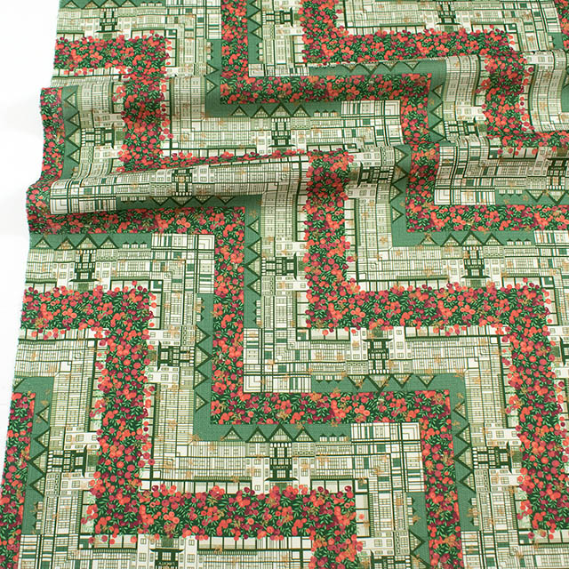生地 LIBERTY FABRICS リバティ・ファブリックス タナローン 2025AW Festive Collection Tudor Berry チューダー・ベリー(363G74313) A.グリーン 09Ac04j