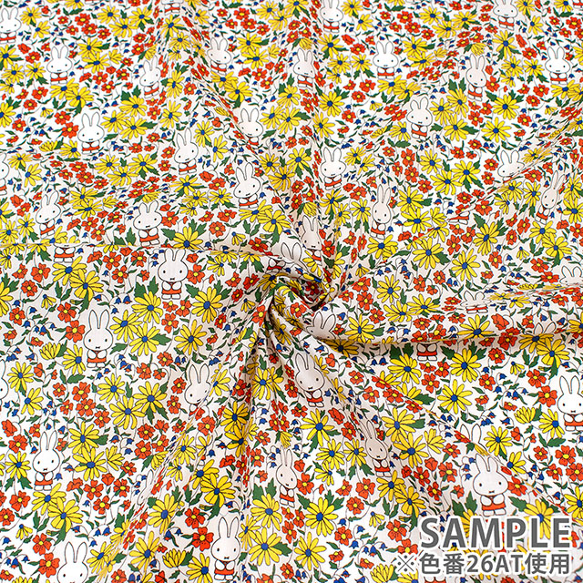 生地 LIBERTY FABRICS リバティ・ファブリックス タナローン The Miffy Picture Book Collection by Liberty Prairie Day プレーリー・デイ(DC35973) 26BT.イエロー 09Ac04j