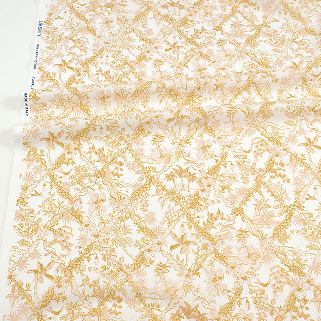 生地 LIBERTY FABRICS リバティ・ファブリックス タナローン 2026SS Floral Rebellion Tropical Toile トロピカル・トワール(26-36361020) 26CU.イエロー 09Ac04j