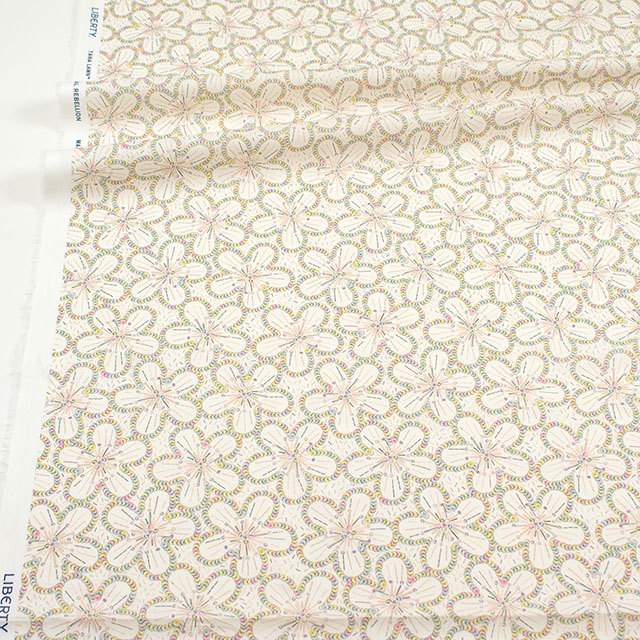 生地 LIBERTY FABRICS リバティ・ファブリックス タナローン 2026SS Floral Rebellion Sequin Scatter シークイン・スキャッター(26-36361029) 26AU.パステル 09Ac04j