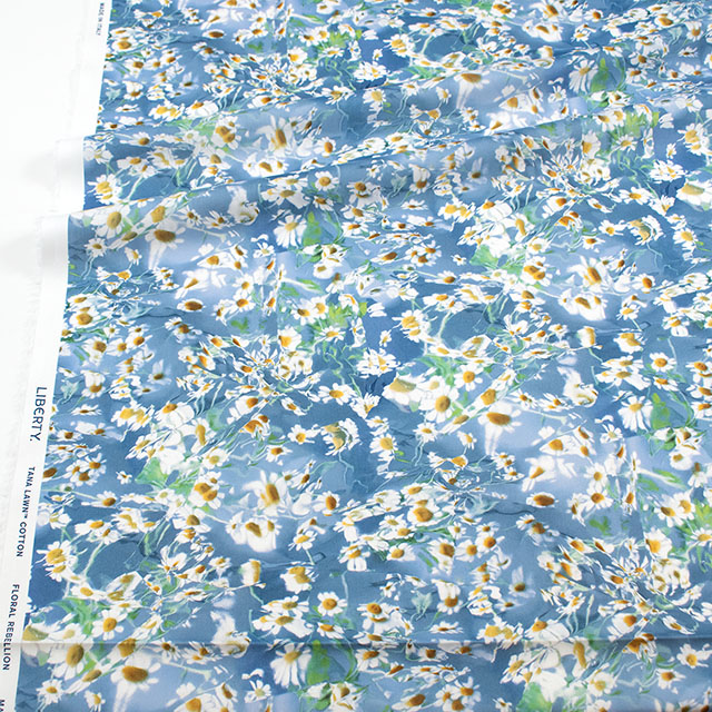生地 LIBERTY FABRICS リバティ・ファブリックス タナローン 2026SS Floral Rebellion Baba ババ(26-36361031) 26CU.ブルー 09Ac04j