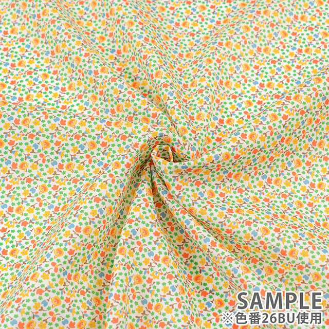 生地 LIBERTY FABRICS リバティ・ファブリックス タナローン 2026SS Ceramic Bloom Glazed Meadow グレイズド・メドゥ(26-363J75922) 26BU.イエロー 09Ac04j