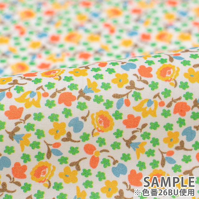 生地 LIBERTY FABRICS リバティ・ファブリックス タナローン 2026SS Ceramic Bloom Glazed Meadow グレイズド・メドゥ(26-363J75922) 26BU.イエロー 09Ac04j