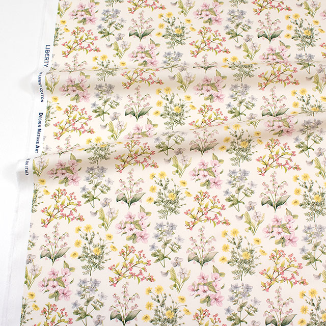 生地 LIBERTY FABRICS リバティ・ファブリックス タナローン 2026AW DESIGN. NATURE. ART. Floral Remedy フローラル・レメディ(26-363J62016) 26FU.アイボリー 09Ac04j
