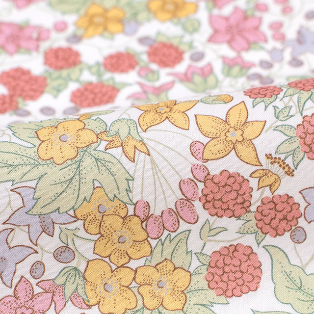 生地 LIBERTY FABRICS リバティ・ファブリックス タナローン 2026AW DESIGN. NATURE. ART. Berry Harvest ベリー・ハーベスト(26-363J62017) 26CU.オフ 09Ac04j