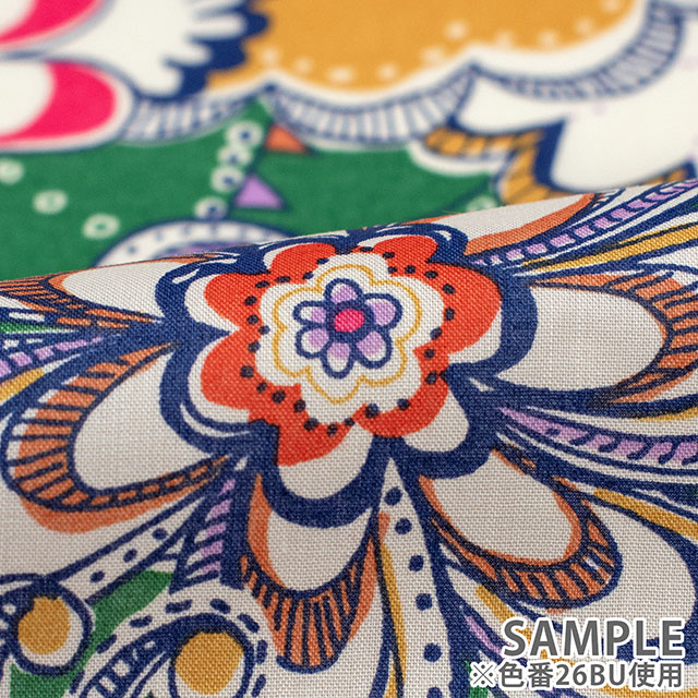 生地 LIBERTY FABRICS リバティ・ファブリックス タナローン 2026AW DESIGN. NATURE. ART. Firework Garden ファイアワーク・ガーデン(26-363J62021) 26BU.グリーン 09Ac04j
