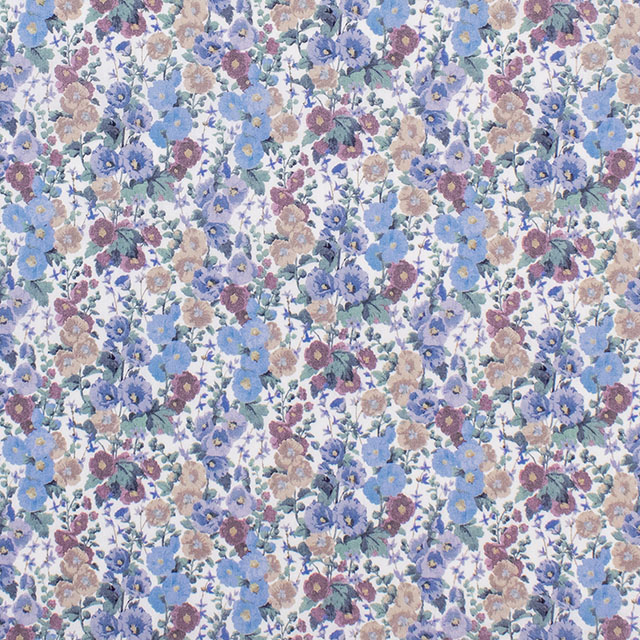 生地 LIBERTY FABRICS リバティ・ファブリックス タナローン 2026AW DESIGN. NATURE. ART. Gertrude's Flowers ガートルーズ・フラワーズ(DC35735) J26D.ペールブルー 09Ac04j