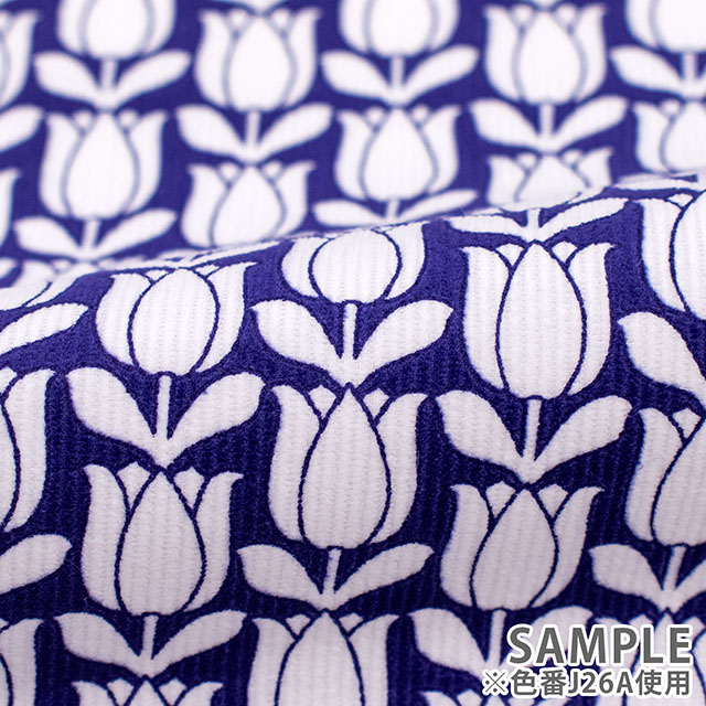 生地 LIBERTY FABRICS リバティ・ファブリックス コーデュロイ 2026AW Tulipomania チューリポマニア(26-36362036) J26A.ネイビー 09Ac04j