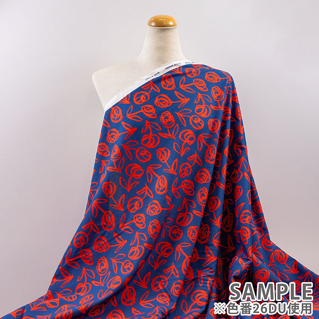 生地 LIBERTY FABRICS リバティ・ファブリックス 2026AW Archive Garden Paintbrush Blossom ペイントブラッシュ・ブロッサム(26-363J7523) 26DU.ネイビー 09Ac04j