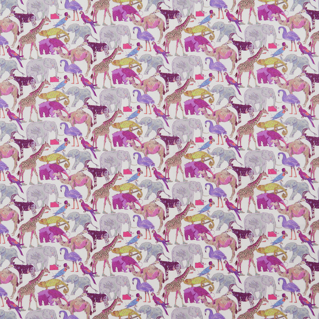 生地 LIBERTY FABRICS リバティ・ファブリックス タナローン エターナル Queue for the Zoo（3634160） A (H)_k4j