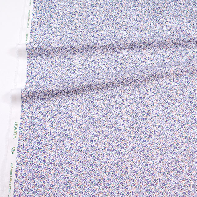 生地 LIBERTY FABRICS リバティ・ファブリックス オーガニックタナローン 2026AW Naomi Rose ナオミ・ローズ(26-157J76900) 26CU.ブルー 09Ac04j