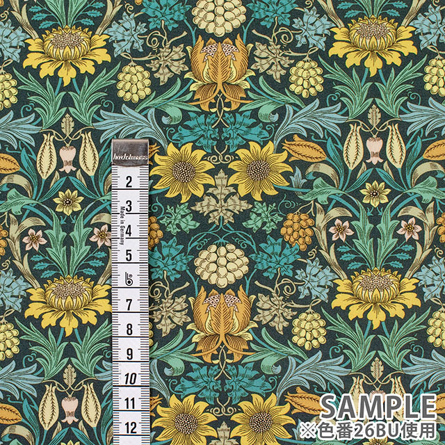 生地 LIBERTY FABRICS リバティ・ファブリックス オーガニックタナローン 2026AW Standen Palace スタンデン・パレス(26-157J76906) 26BU.チャコール/イエロー 09Ac04j