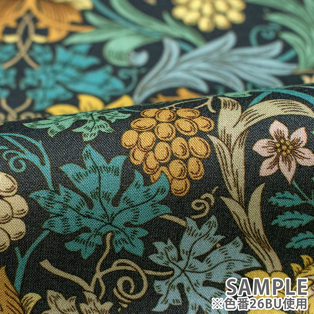 生地 LIBERTY FABRICS リバティ・ファブリックス オーガニックタナローン 2026AW Standen Palace スタンデン・パレス(26-157J76906) 26BU.チャコール/イエロー 09Ac04j