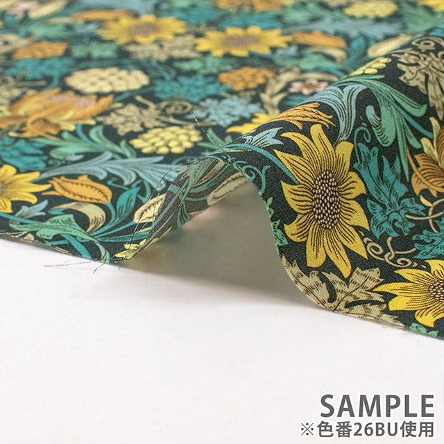 生地 LIBERTY FABRICS リバティ・ファブリックス オーガニックタナローン 2026AW Standen Palace スタンデン・パレス(26-157J76906) 26BU.チャコール/イエロー 09Ac04j