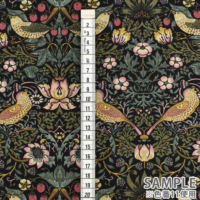 生地 moda-モダ- BEST OF MORRIS STRAWBERRY THIEF いちご泥棒/シーチング(8176) 44.ブルー 09Ac04_