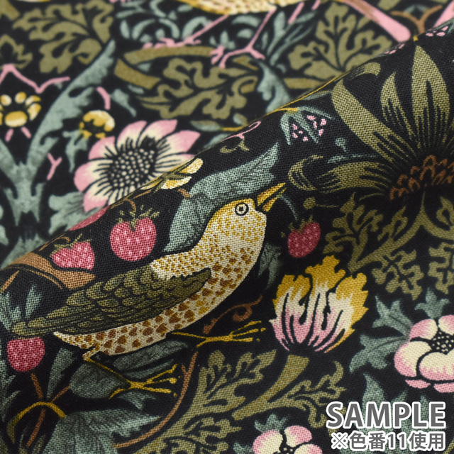 生地 moda-モダ- BEST OF MORRIS STRAWBERRY THIEF いちご泥棒/シーチング(8176) 44.ブルー 09Ac04_