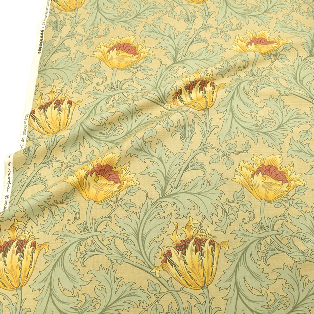 生地 moda-モダ- BEST OF MORRIS ANEMONE アネモネ/シーチング(8217) 31.ベージュ 09Ac04_