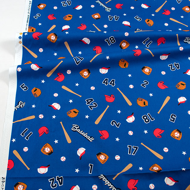 生地 お気に入りシリーズ ベースボールスター/オックス(MOWF-165) BL.ブルー 09Ae99_