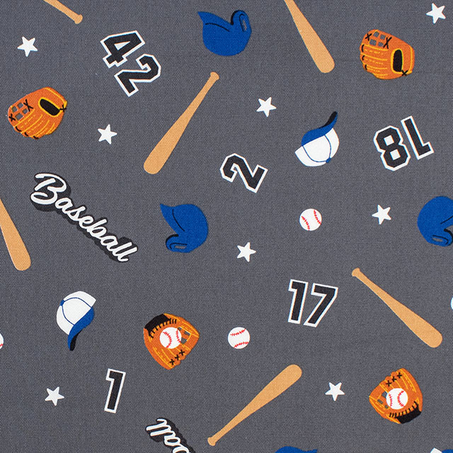 生地 お気に入りシリーズ ベースボールスター/オックス(MOWF-165) GRY.グレー 09Ae99_
