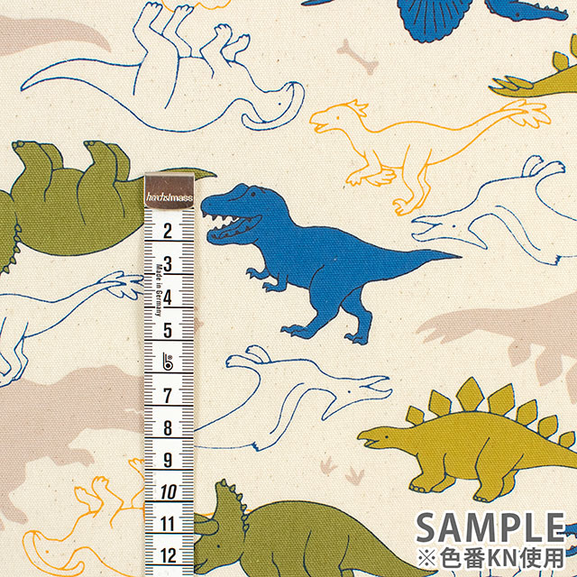 生地 お気に入りシリーズ シルエットダイナソー/オックス(MOWF-166) BL.ブルー 09Ae99_