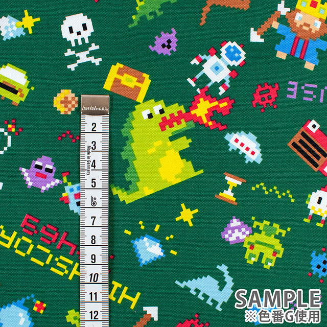 生地 お気に入りシリーズ ピクセルアーケードゲーム/オックス(MOWF-167) BK.ブラック 09Ae99_