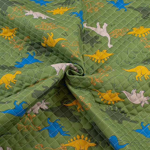 生地 お気に入りシリーズ シルエットダイナソー/キルティング(MOWF-166Q) G.グリーン 09Ae99_