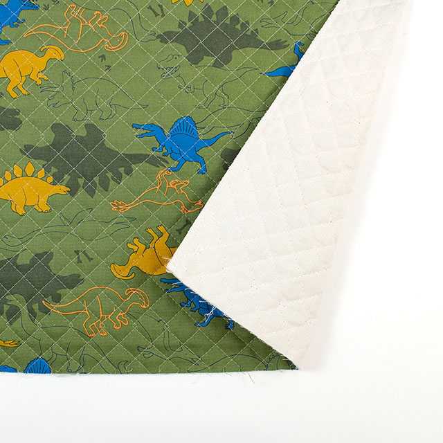 生地 お気に入りシリーズ シルエットダイナソー/キルティング(MOWF-166Q) G.グリーン 09Ae99_