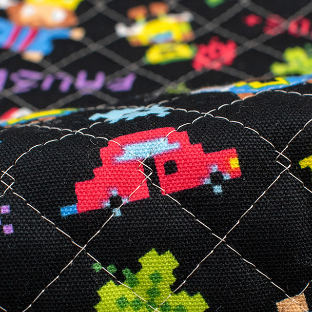 生地 お気に入りシリーズ ピクセルアートゲーム/キルティング(MOWF-167Q) BK.ブラック 09Ae99_