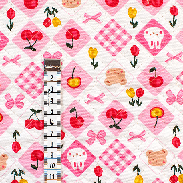 生地 お気に入りシリーズ アニマルリボン/キルティング(MOWF-170Q) P.ピンク 09Ae99_