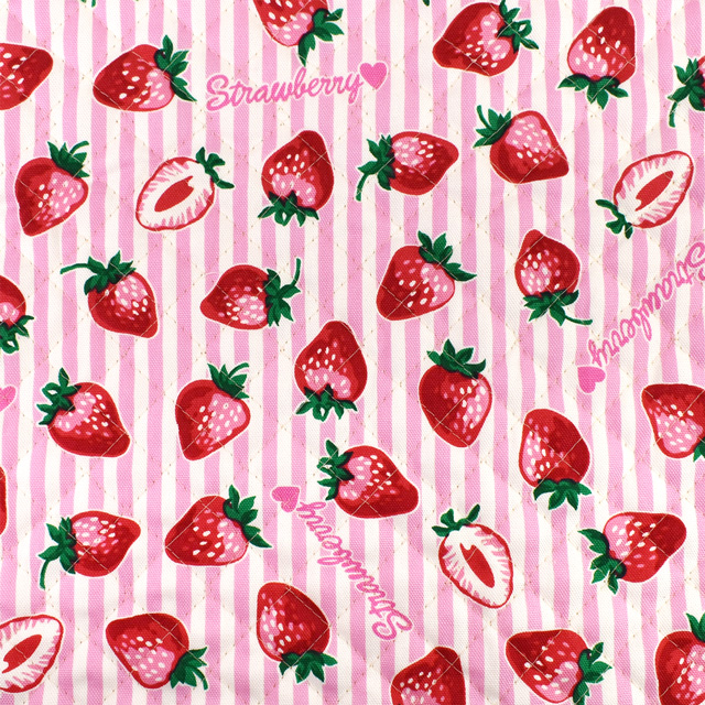 生地 お気に入りシリーズ ストロベリーストライプ キルティング Mowf 110q P ピンク H Ki オカダヤ Okadaya 布 生地 毛糸 手芸用品の専門店