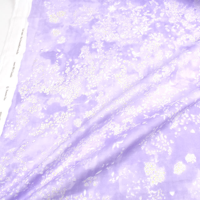 生地 naniIRO-ナニイロ- Lei nani/ダブルガーゼ(EGX-11060) B.パープル系×パール 99Zz99_