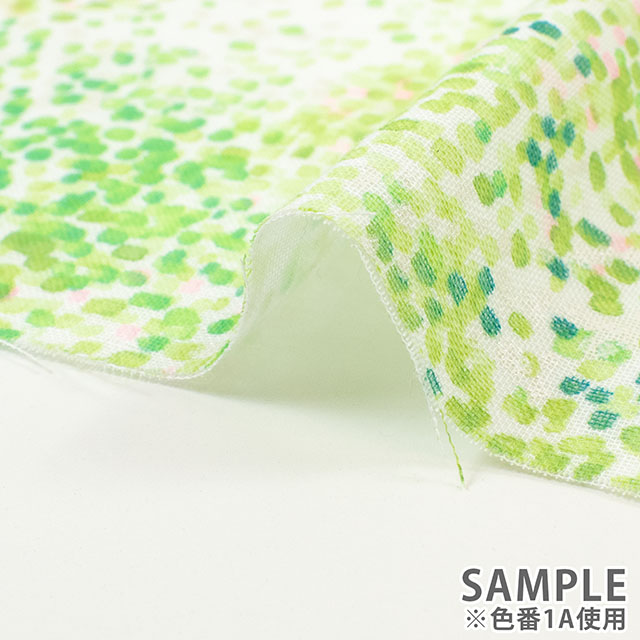 生地 naniIRO-ナニイロ Water fall/わたダブルガーゼ(EGX-11430) 1E.命の大地 ブラウン×ゴールド 09Ac04_