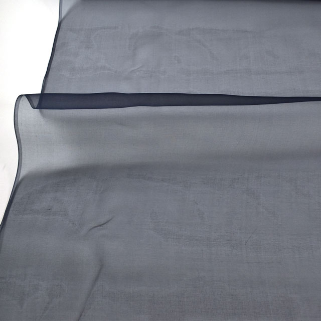 生地 シルクオーガンザ 4.5匁/シルクオーガンジー(3000) 24.ネイビー 10Bg10_