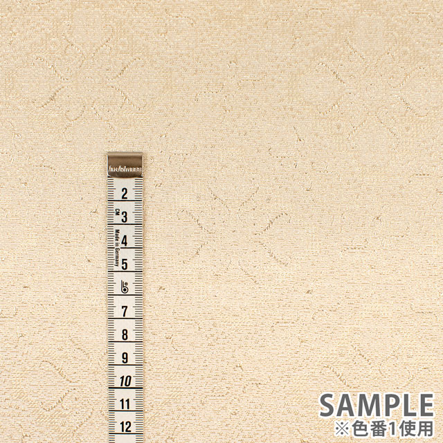 ジャガード生地 パトラ(1181) 1.白/ゴールド 10Aa05_