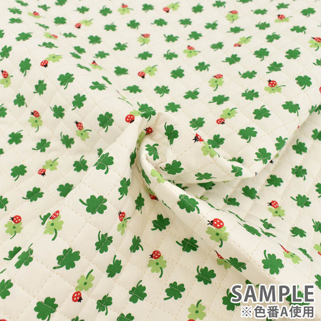 キルティング生地 広幅ブロードプリントキルト てんとう虫 Qksp5321 A ホワイト H Ki A ホワイト 新宿オカダヤ