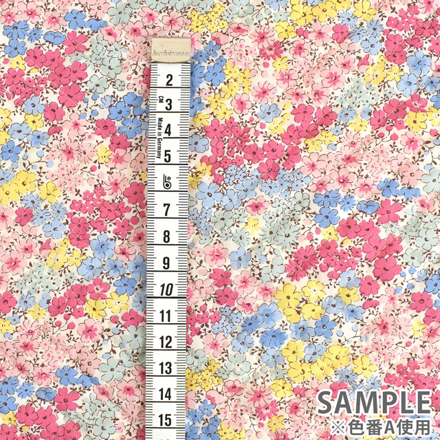 キルティング生地 ブロードプリントキルト 花畑（QKTS3414） A.ピンク (H)_k4_ オカダヤ(okadaya)  布・生地、毛糸、手芸用品の専門店