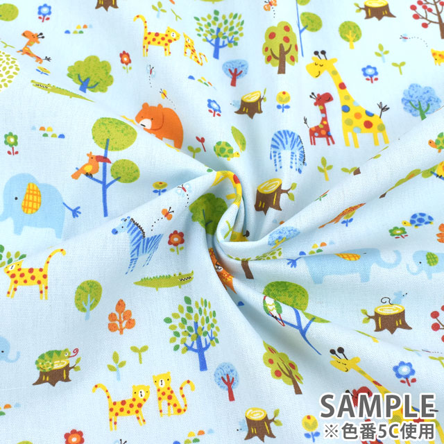 生地 キッズランド Xi いろいろ動物イラスト シーチング Sp20 5a オフホワイト M 1f オカダヤ Okadaya 布 生地 毛糸 手芸用品の専門店