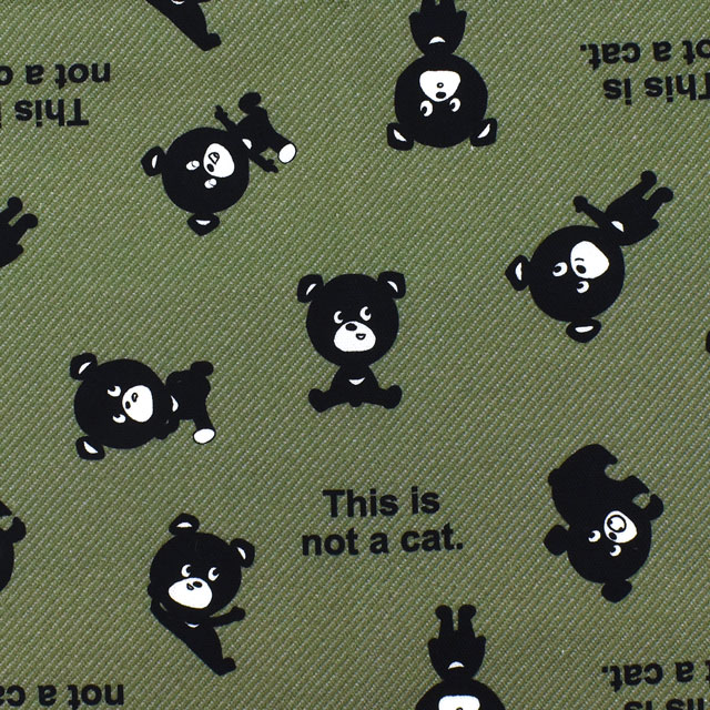 生地 This is not a cat. マロン プリントオックス MARRON DENIM（NC-B1-0603） 3.オリーブ 99Zz99_