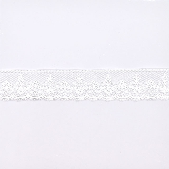 フランス製 リバーレース（200373） ホワイト オカダヤ(okadaya) 布 