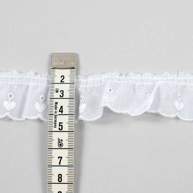 綿レース フリル 約22mm幅×1mカット(OKLC-014FP) 白 15Yy88_