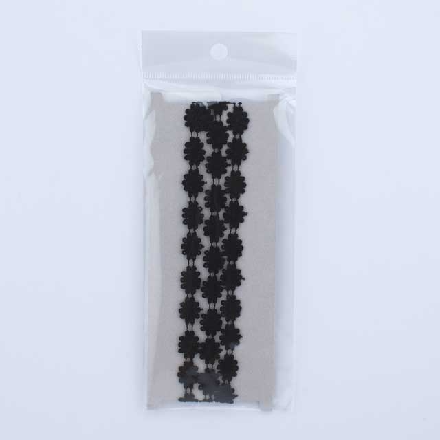 ケミカルレース 約12mm幅×1mカット(OKLCC-008BP) 黒 15Yy88_