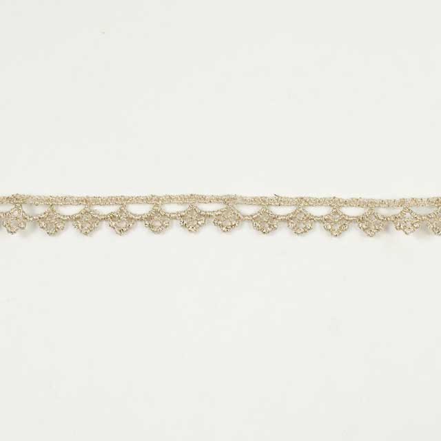 ケミカルレース ラメ 約10mm幅×1mカット（OKLCL-017P） G.ゴールド