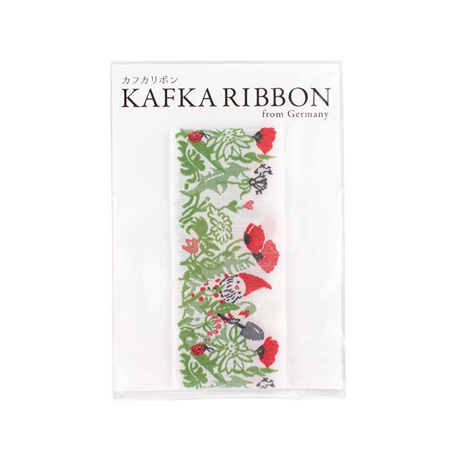 KAFKA-カフカリボン- 庭のノーム 約40mm幅×50cmカット(HC-P100449-50) 05.ホワイト 07Aa99_