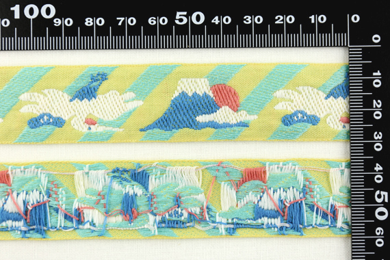 レピヤンリボン オリジナルチロル 富士山リボン （106-11-12） 25mm イエロー (H)_4b_